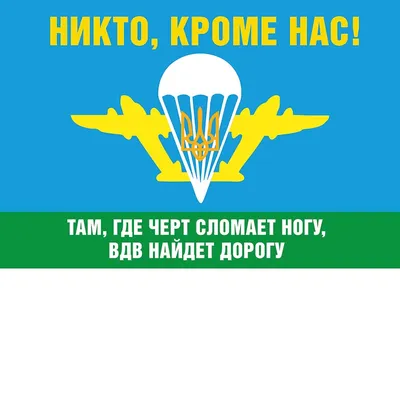 Купить Флаг ВДВ "Никто кроме нас" БЕЛЫЙ КУПОЛ 90х135 см в Москве – цены в  интернет магазине