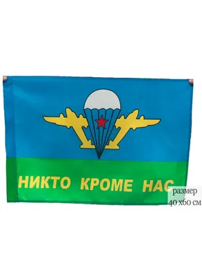 Флаг ВДВ никто кроме нас 30х45 купить по цене 110 руб. в Москве -  интернет-магазин 