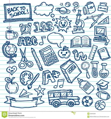 School Doodle Vector in Illustrator, SVG, JPG, EPS, PNG - Download |  