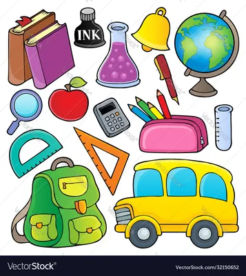 School and education doodles hand drawn vector symbols and objects.  Colorful sticker style drawings. Teacher's day 7410716 Vector Art at  Vecteezy