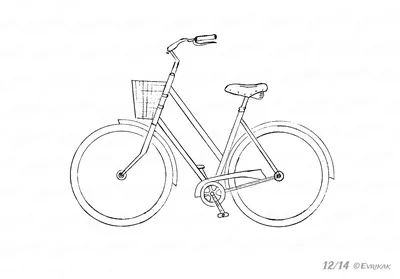 Велосипед карандашом для детей - 46 фото