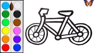 How to draw a bike / coloring TOY BIKE for children / Coloring for Kids -  YouTube