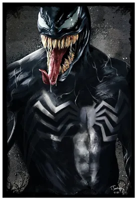 Venom Marvel Spiderman Comic Art Print Framed Canvas Wall Art Venom Wall  Hanging | eBay