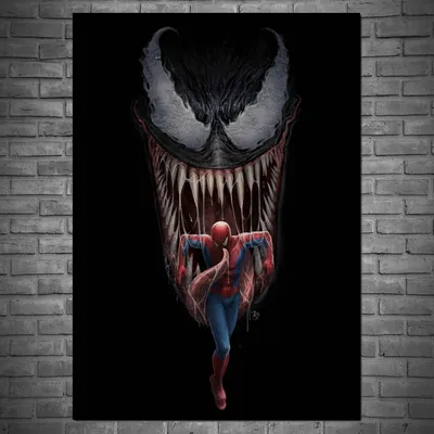 Купить Плакат "Веном и Человек-Паук, Venom, Spider-Man", 60×43см, цена 180  грн —  (ID#782175487)