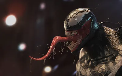 Картинка веном, venom, marvel comics, кино, пасть, клык, язык, 5k, digital  art 1440x900 скачать обои на рабочий стол бесплатно, фото 309447