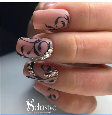 Вензеля на ногтях: фото пошагово для начинающих | Fall nail designs, Trendy  nail design, Nail art