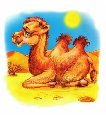 Забавные страницы для раскрашивания верблюда для детей - GBcolouring