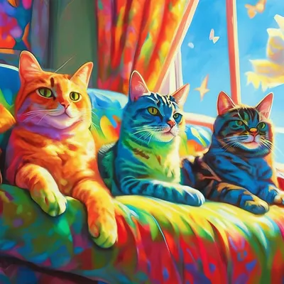 Картина на холсте интерьерная "смешные кошки кошечка котики коты забавные"  30x40 животные кот кошка в комнату на стену в спальню - купить по низкой  цене в интернет-магазине OZON (579705461)
