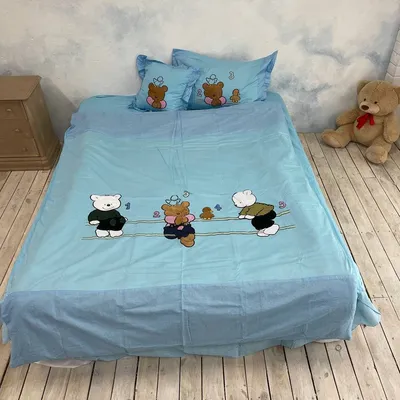 Детское постельное белье "Веселые мишки" - купить по выгодной цене | PeNat