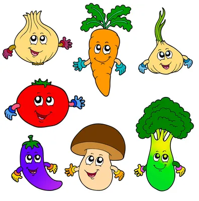 Смешные фрукты и овощи