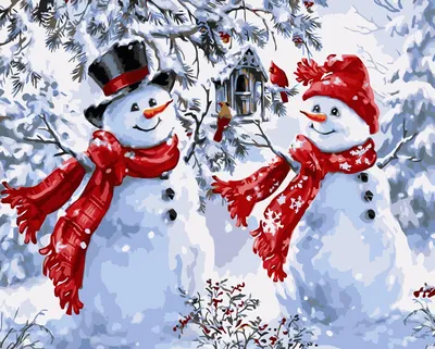 Новогодняя оформительская наклейка "Веселые снеговики" купить по выгодной  цене в интернет-магазине OZON (1271408607)