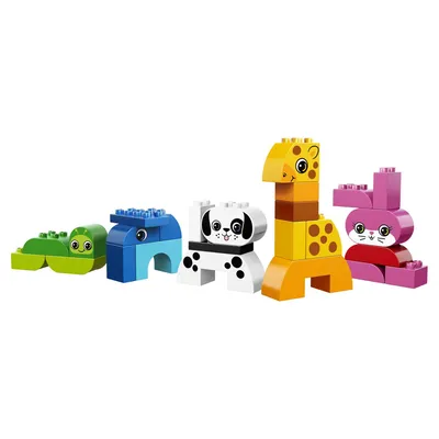 Купить конструктор LEGO DUPLO My First Весёлые зверюшки (10573), цены на  Мегамаркет | Артикул: 100000075544
