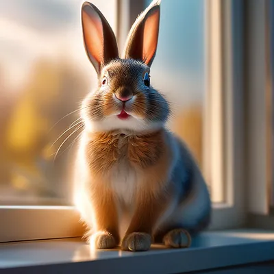Весёлый чиби заяц, маленький зайчик…» — создано в Шедевруме
