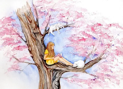 Как нарисовать ВЕСЕННИЙ ПЕЙЗАЖ гуашью | How to draw scenery of spring  season Уроки рисования - YouTube