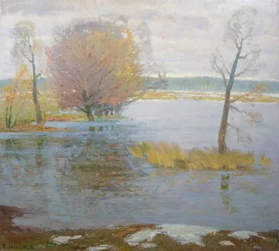 Картина «Весенние воды». Размер: 40x60 (см). Художник Гайдукова Юлия -  Купить онлайн с доставкой в онлайн-галерее 