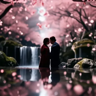 cherry blossom, весна любовь картинки, свадьба с сакурой, влюбленные пол  сакурой, couple pictures videos spring cherry blossoms, китайский фотограф,  Свадьба в США