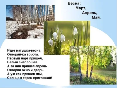 Презентация на тему: "ВРЕМЕНА ГОДА ВЕСНА Март, Апрель, Май.. Весна -  описание времени года Весна включает три календарных месяца: март, апрель,  май. Весну в народе называют.". Скачать бесплатно и без регистрации.