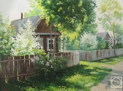 Весна в деревне» картина Чернышева Андрея маслом на холсте — заказать на  