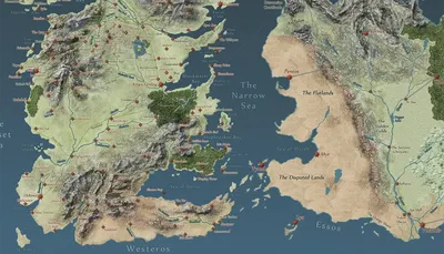Война престолов: Война престолов: политические карты Вестероса и Эссоса