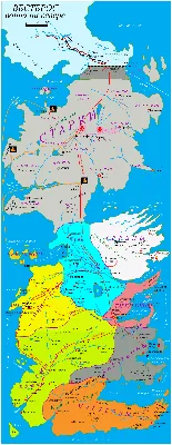 Игра престолов» — большая карта Вестероса и Эссоса - Мастерская да Винчи