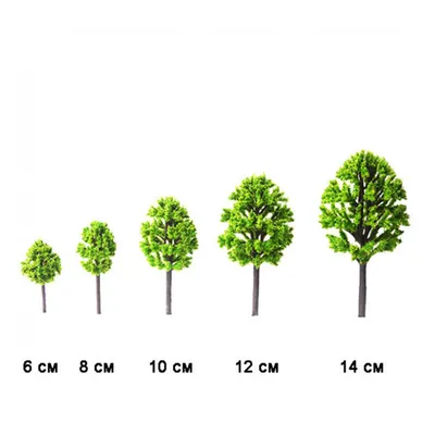 Купить миниатюрное дерево Вяз Размеры: 60 мм, 80 мм, 100 мм, 120 мм, 140 мм  для макетов в Алматы - 