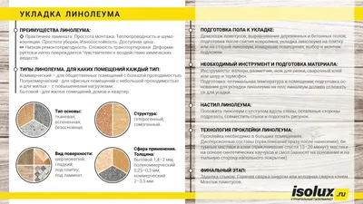 Укладка линолеума своими руками: как стелить линолеум на бетонный и  деревянный пол