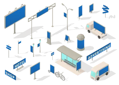Виды рекламных конструкций в наружной рекламе