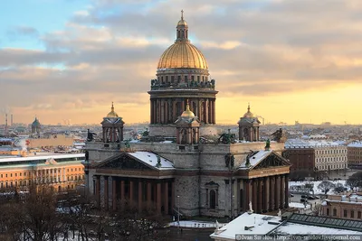 Картина Пейзаж Санкт-Петербурга маслом "Осенний вид на Исаакиевский собор с  Невы" 60x90 SK180416 купить в Москве