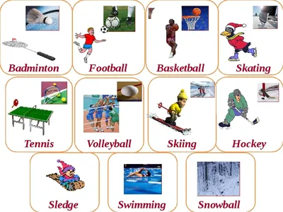 Виды спорта на английском языке