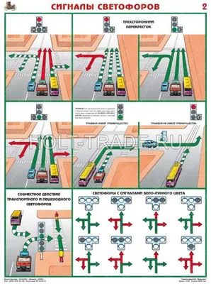 Типы светофоров и виды световых сигналов - Уроки ПДД