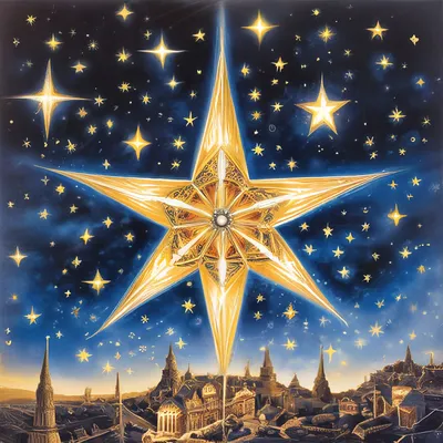 рисунок вифлеемская звезда | Star coloring pages, Christmas star, Christian  christmas