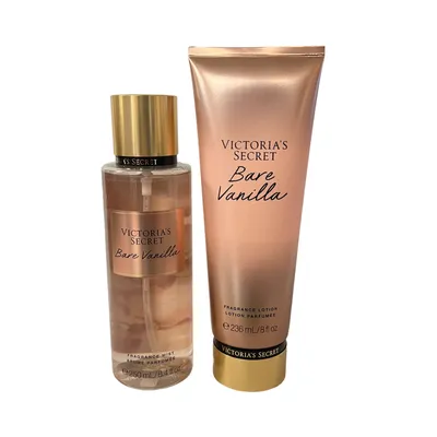 Victoria s Secret Bare Vanilla Body Mist and Fragrance Lotion Set -  