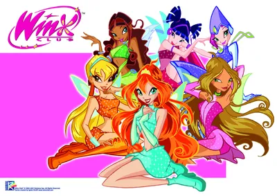 Распечатать раскраску с друзьями фей Winx