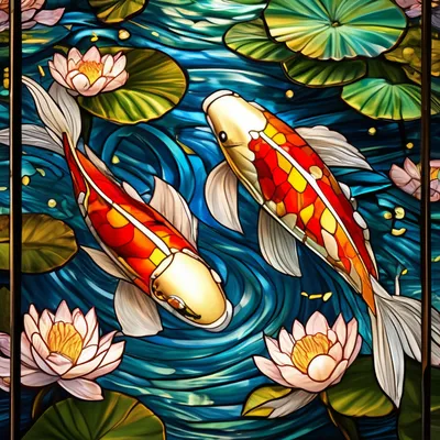 Витраж рыба подарок на окно. Stained glass window gift fish