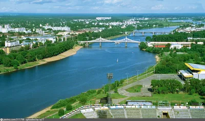 Река Волга в Твери - Retro photos