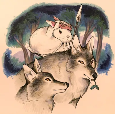 Волк и заяц в лесу - 72 фото