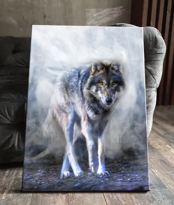 Картина на холсте "волки красивые волк большой живой животные" 20x30  интерьерная в комнату на стену в спальню - купить по низкой цене в  интернет-магазине OZON (620953201)