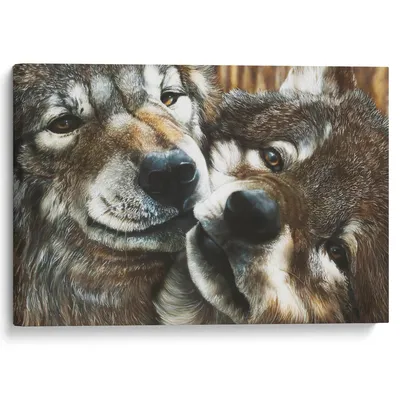 Картина на холсте "Волчья любовь"