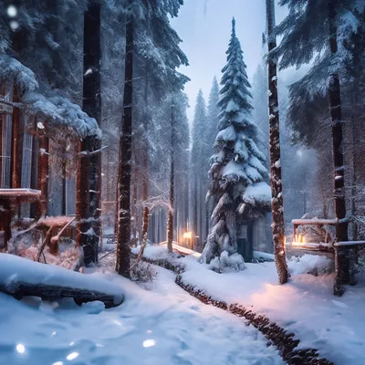 Сказочный зимний лес - 57 фото
