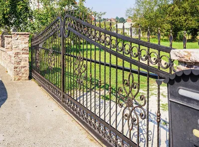 Очень красивые врезные ворота с …» — создано в Шедевруме
