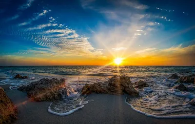 Восход солнца на море картинки