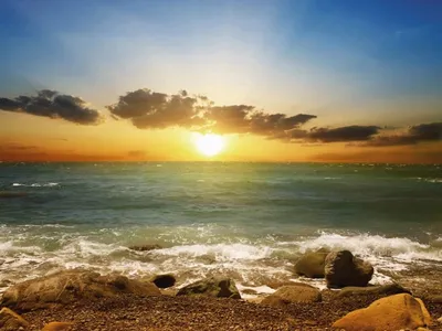 Восход солнца над морем картинки