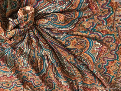 Платок женский Павловопосадский платок 1926 синий/бирюзовый, 89x89 см,  купить в Москве, цены в интернет-магазинах на Мегамаркет