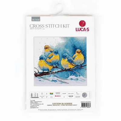 LUCA-S / Набор для вышивания крестом "Птицы. Восточные Сиалии" / 20х21 см -  купить с доставкой по выгодным ценам в интернет-магазине OZON (1009712600)