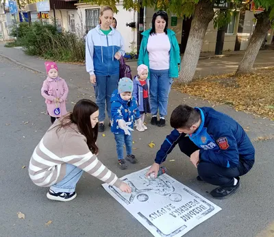 Акция по нанесению разметки "Возьми ребёнка за руку"