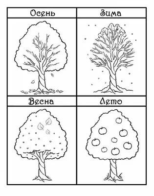 Раскраски Времена года для детей дошкольного возраста (39 шт.) - скачать  или распечатать бесплатно #22080