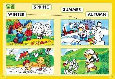 времена года для детей на английском языке2 | Seasons preschool, Puzzles  for kids, Printables kids