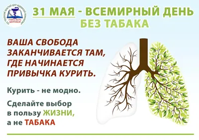 Всемирный день без табака — ГБУЗ "Пензенская областная станция скорой  медицинской помощи"