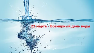 22 марта Международный день воды - РСоЭС приглашает присоединиться!