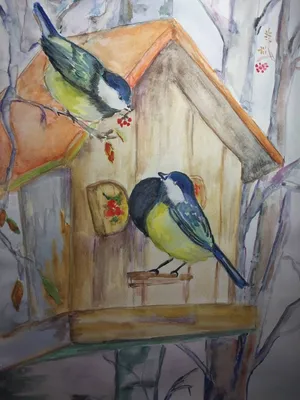 Работа — Встречаем зимующих птиц, автор Лабутина Яна Юрьевна